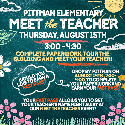  Meet the Teacher is Aug. 15